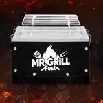 Caja China Mini Black Edition con Parrilla de Varillas Edición Limitada Mr. Grill Fest